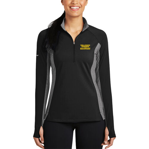 Tri-State Towing - Ladies Sport Wick ® Stretch Contrast 1/2 Zip Pullover Thumbnail